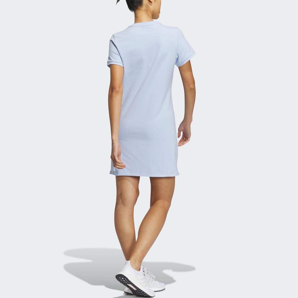 Adidas Графическое платье с вышитым логотипом Женское платье светло-розово-синее HY2865