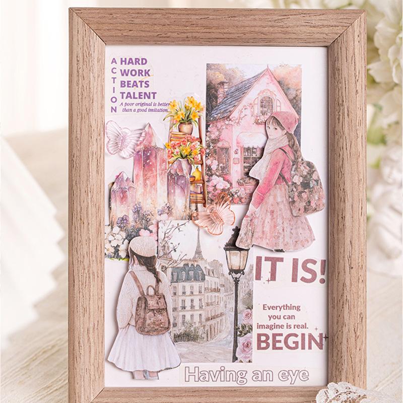 40 Sheets/Bag Notebook Kawaii Girly Background Bag Head Book Handbook Stationery DIY Handmade & Scrapbook Diary Decoration