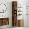 Bathroom Cabinet with Open Shelf ARNHEM Smoked Oak