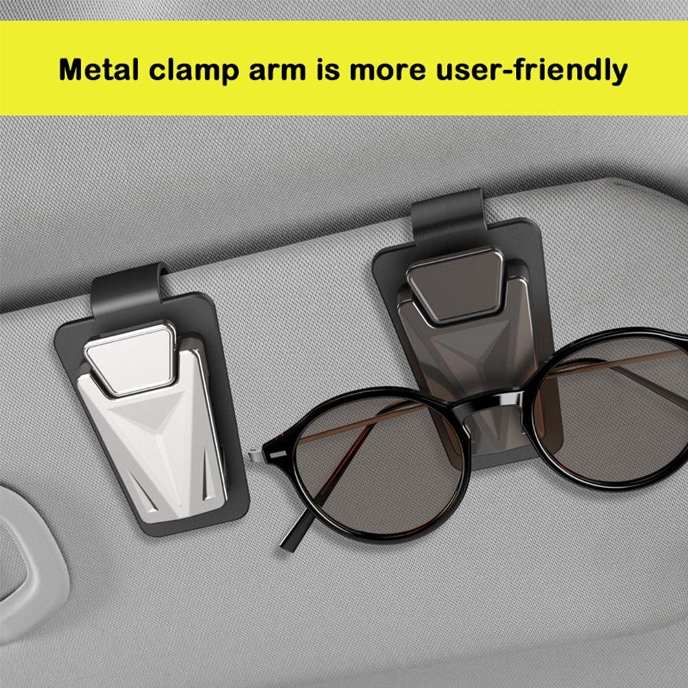 Convenient Sunglasses Holder Metal Buckle Automobile Glasses Organizer  for Car Visor