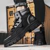 Mens Boots Leather Shoes Platform Boots for Men Outdoor Sneakers Motorcycle Ankle Boots Male Work Boot Casual Hiking Shoes