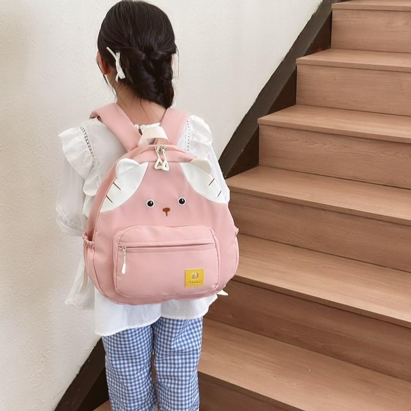 Cute Korean Style Kids Backpack With Colorful Design Nylon And Gender Neutral