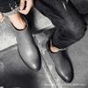 Men's Trendy Mid-Cut Zipper Chelsea Boots – Pointed Toe, Cotton Lined, Perfect for Business and Winter Fashion.