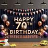 Фон для вечеринки Украшение для торта Декор на день рождения Баннер на 70-летие Красочная гирлянда Баннер для празднования юбилея Для вечеринки