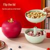 Ru Han Festive Red Apple Plastic Fruit Plate