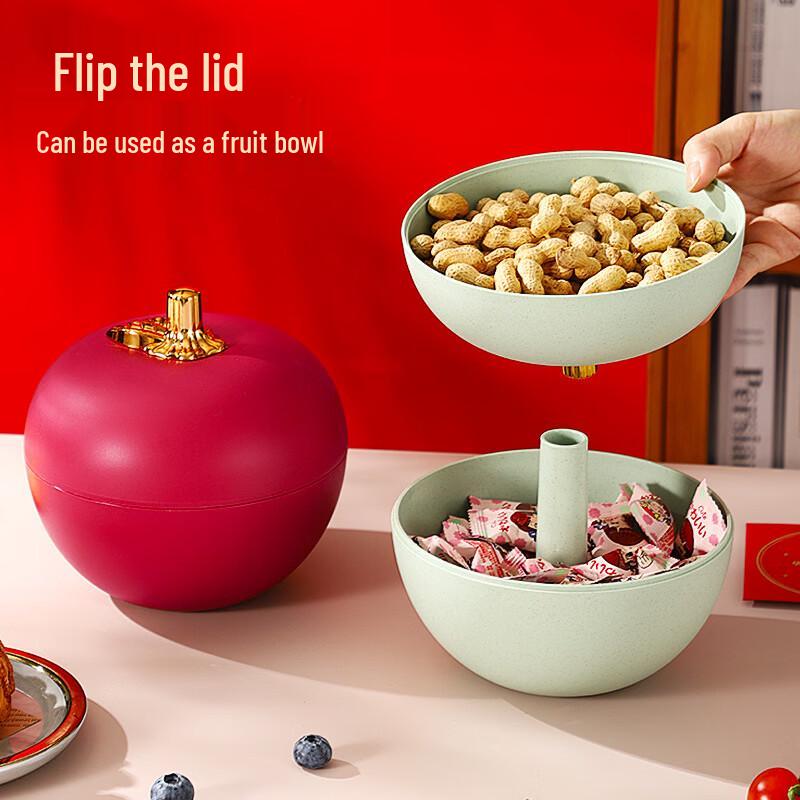 Ru Han Festive Red Apple Plastic Fruit Plate