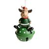 Cute Christmas Santa Bell Pendant Resin/Iron Xmas Tree Pendant  New Year