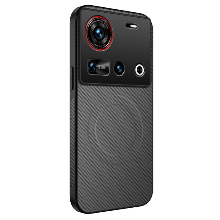 TQ Series Magnetic Carbon Fiber Texture PC Hybrid TPU Phone Case For ZTE nubia Z50