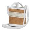 Marni Tropicalia Woven Straw Adjustable Shoulder Strap Nylon Bucket Bag Small Women bags White Beige SCMP0056L5P7945ZO822