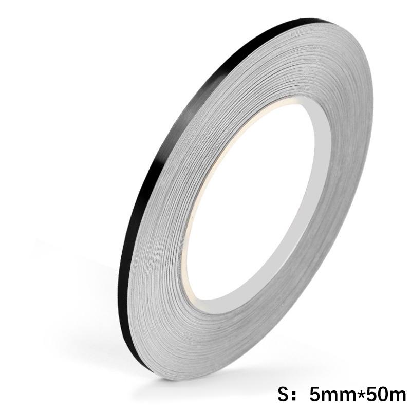 50 м матовый золотой, серебряный край пола, водостойкие наклейки на стену со швом, зазор в стене, потолок, украшение дома, самоклеящаяся лента для плитки