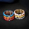 Fashion New Enamel Ring Simple Multicolor Ring Leopard Print Honey Butterfly Ring Ladies Men Couple Rings Engagement Jewelry