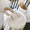 Летняя уличная круглая соломенная плетеная пляжная дорожная сумка-слинг