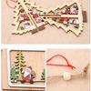 Christmas Decorations Wooden Hollow Out Christmas Tree Pendant Five-pointed Star Bell Snowman Drop Ornament Festival Home Decor