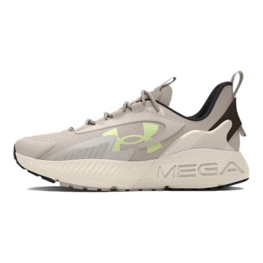 Under Armour HOVR Mega 2 Устойчивые к истиранию Низкие Беговые кроссовки Унисекс Серый Зеленый 3026629-109