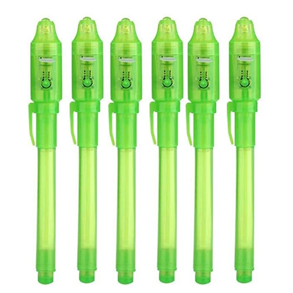 6 шт. ручка-шпион с невидимыми чернилами и УФ-светом, волшебный маркер для секретного сообщения, сундук с сокровищами, призы, детские сувениры на вечеринку, игрушки, подарок