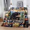 Bear Foraging Customize Your Name Outdoor Blanket Used For Chair Office Sofa Bed Camping Soft And Warm Giving Friends And Relatives Birthday