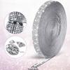 Self Adhesive Rhinestone Ribbons, Sliver Rhinestone Strips, Diamond Crystal Rhinestone Ribbon Roll Stickers Glitter Bling Ribbon