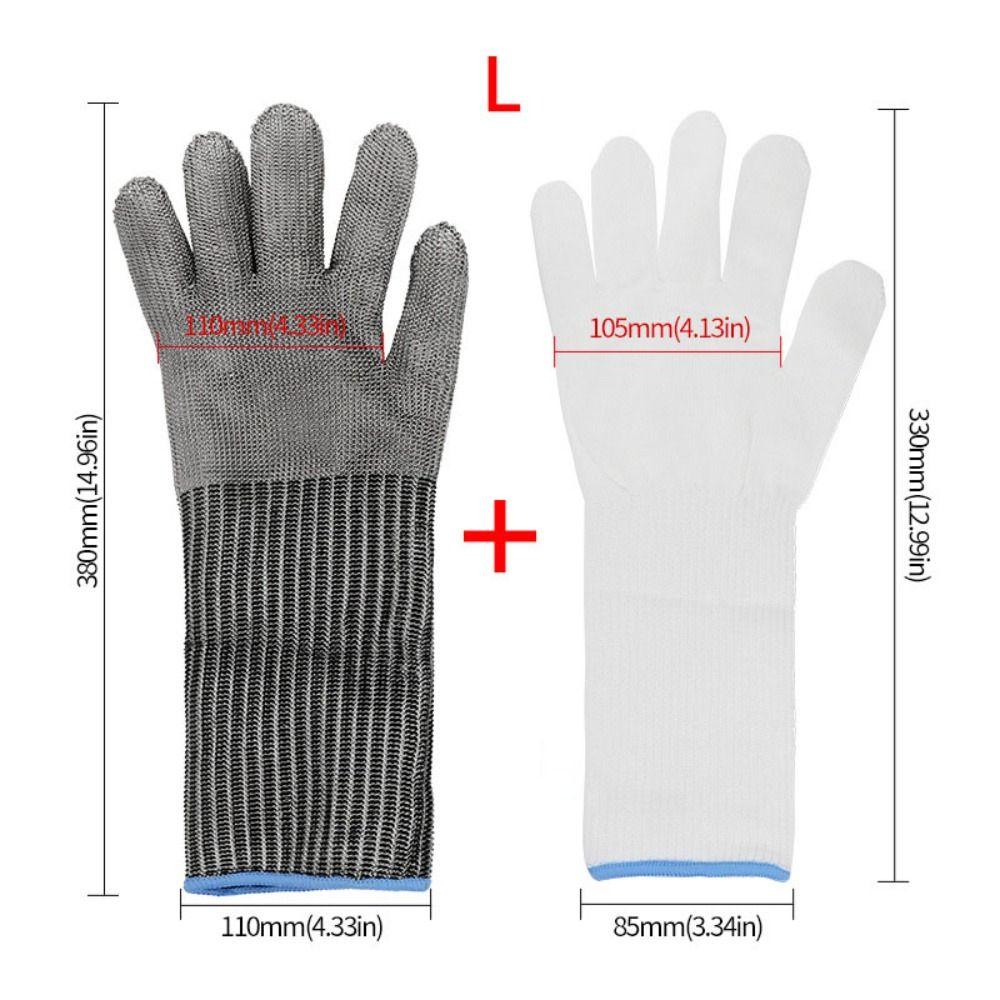 Safety Anti-cut Gloves with Arm Protection Cutting Accessories Extended Gloves Meat Cutting