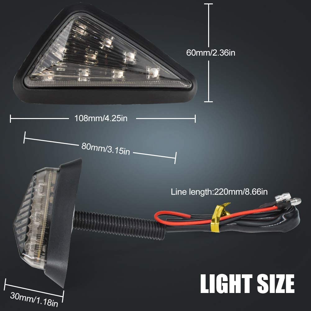 X-STYLE Мотоциклетный указатель поворота, светодиодный, желтый, встроенный фонарь указателя поворота, маркер, 9 светодиодов 12