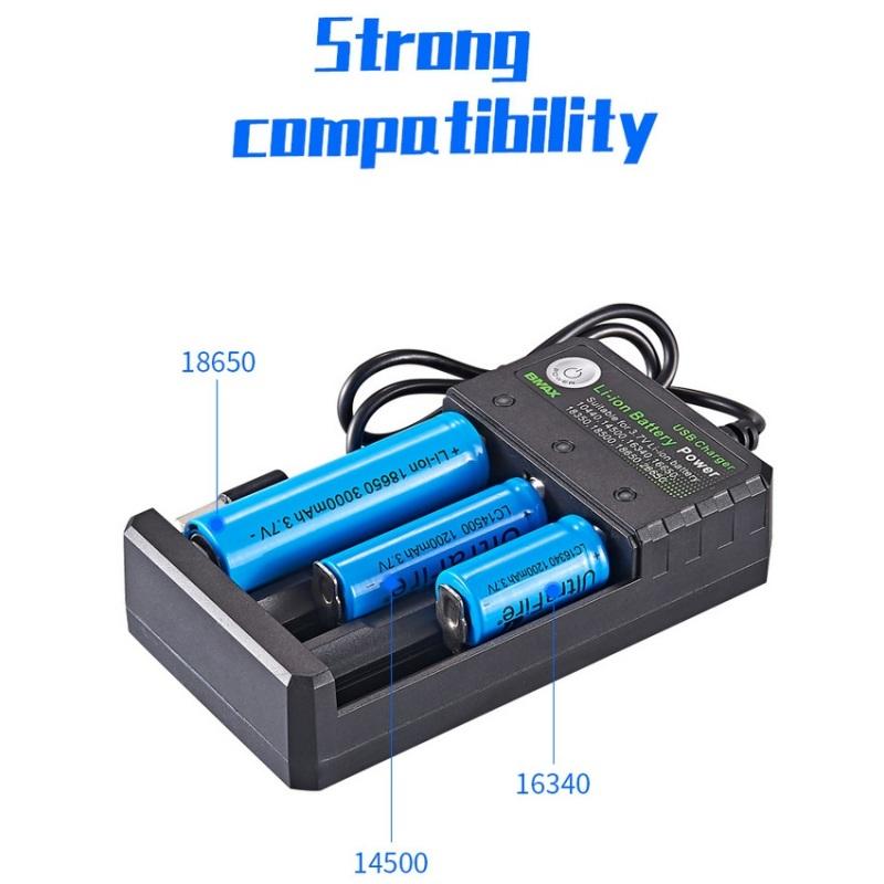 Зарядное устройство для литиевых батарей 18650. Зарядное устройство USB с тремя разъемами. Независимая зарядка аккумуляторной батареи.