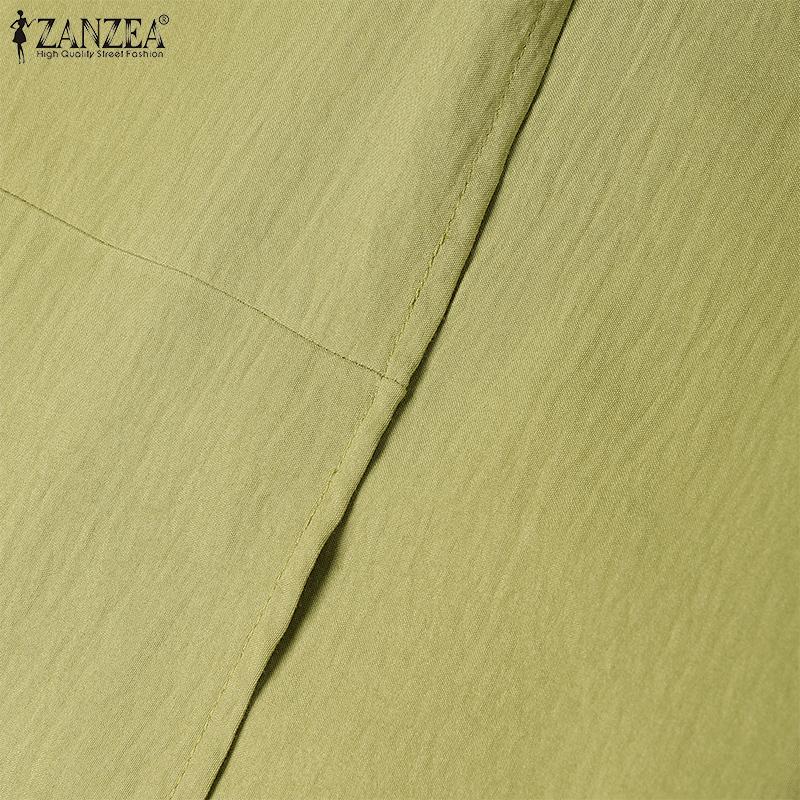 ZANZEA Женское летнее повседневное длинное платье без рукавов с V-образным вырезом