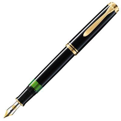 Перьевая ручка Pelikan F Тонкое перо Черная Souveraine M600 Обычный Импортный продукт