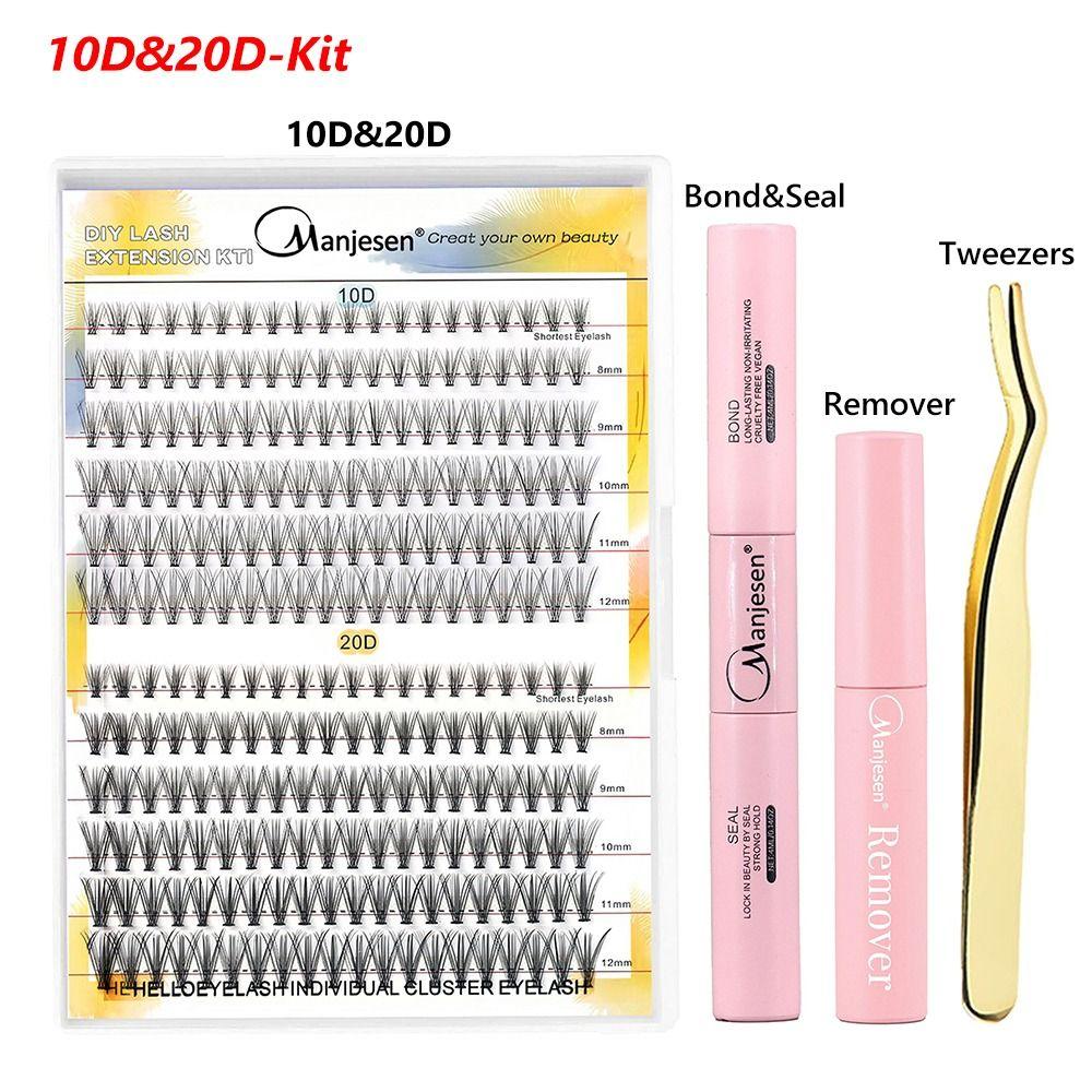 Natural Look 120/144/240 Pcs Lash Clusters DIY Eyelash Extension Kit for Beginners