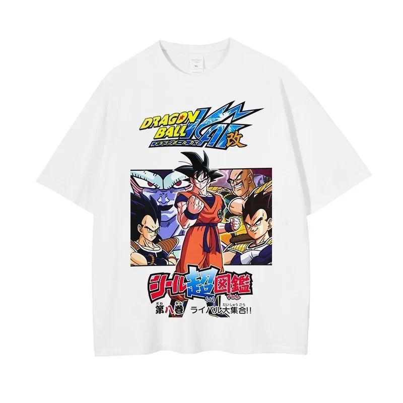 Dragon Ball 2026 Лето 100% Хлопок С принтом Сон Гоку Повседневная Спортивная Фитнес Футболка Винтажная Харадзюку Унисекс Детская Футболка Топ Y2k