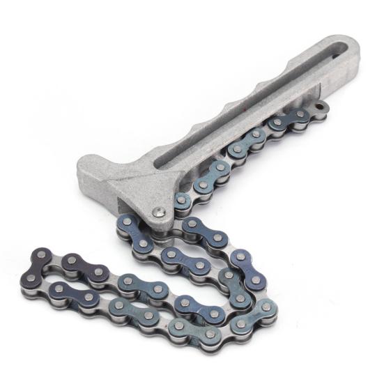 Портативный инструмент для снятия гаечного ключа с ручкой из алюминиевого сплава, цепной ключ для масляного фильтра