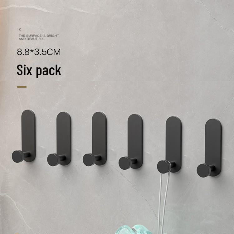 Крючок для полотенец на клейкой основе серого цвета - прочный, не требующий проколов настенный крючок для ванной комнаты и прихожей