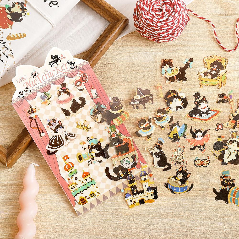 Креативные наклейки Mengmeng Black Meow, Материалы для аккаунта кошки, Наклейки для DIY