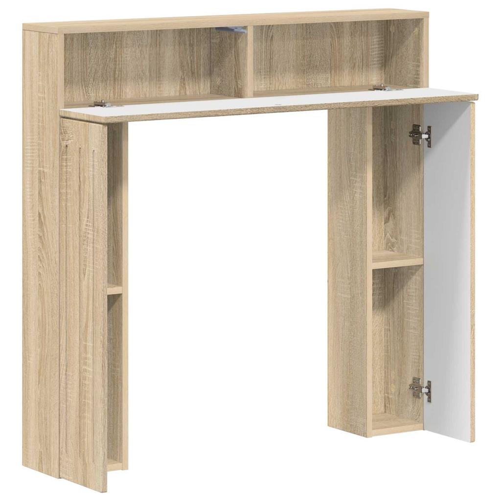 Fireplace Surround Sonoma Oak 102 x 18 x 100.5 cm Wood Composite
