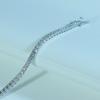 3mm White Zircon Tennis Bracelet 18cm 925 Silver Cubic Zirconia Bracelets
