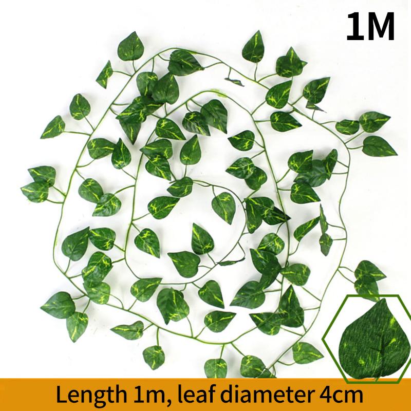 2/4/10M Rattan Simulated Leaves 72 Leaves Policy Green Plants Outdoor Garden Decor Vines Green Plants Artificial Flowers