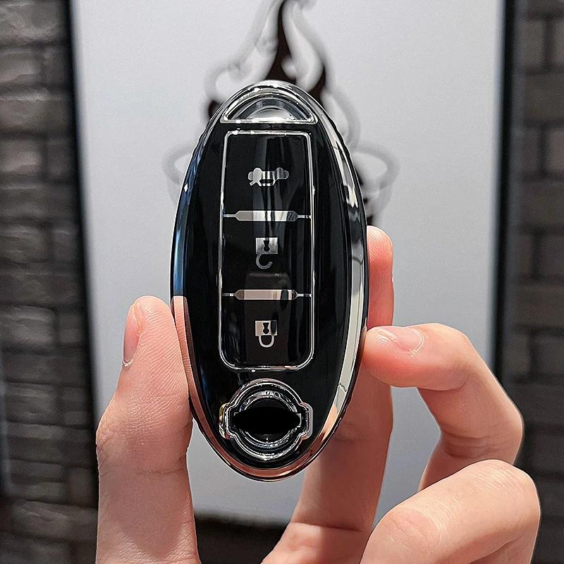 Чехол для автомобильного ключа из ТПУ для Nissan Qashqai X-Trail Versa Maxima Altima Rogue Murano Juke Tiida Infiniti FX35 QX60 Аксессуар