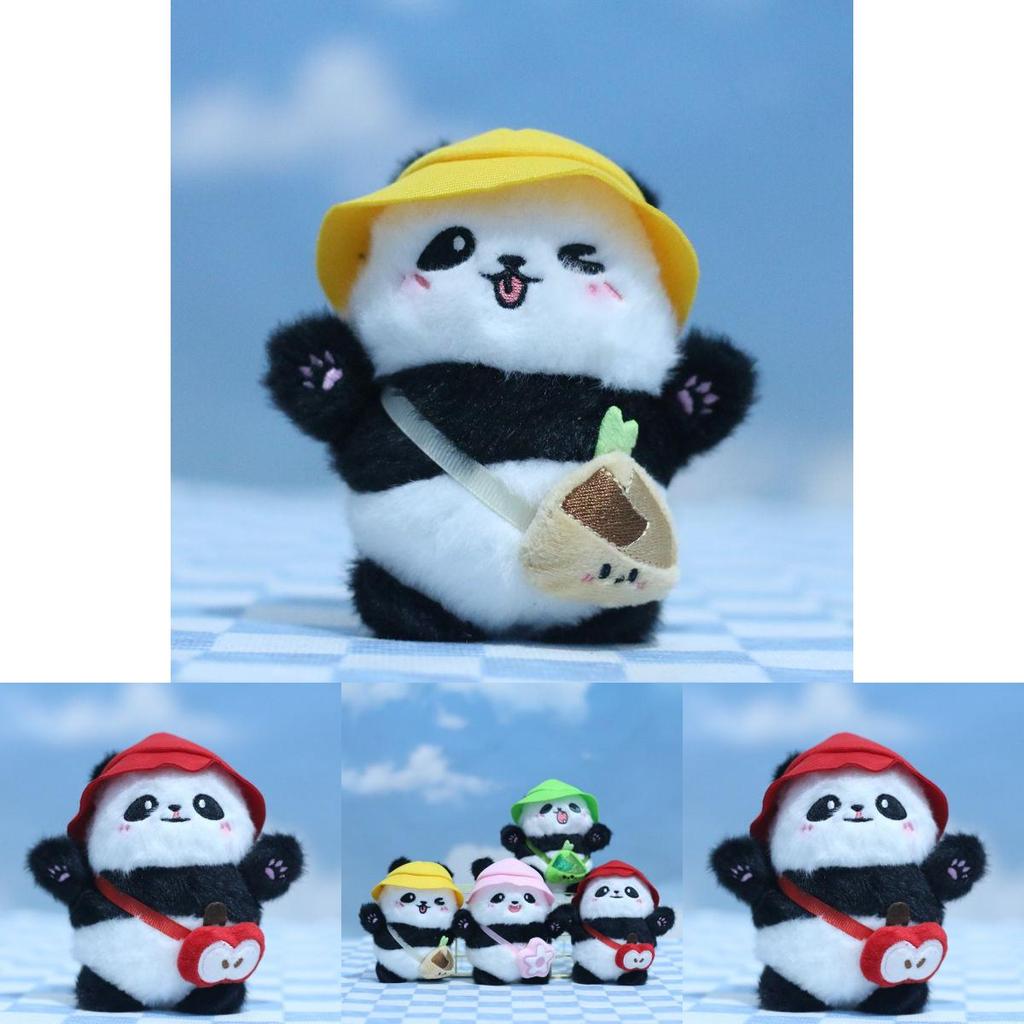 Cute Cartoon Panda Plush Toy Bag Pendant Super Soft Stuffed Animal Keyring