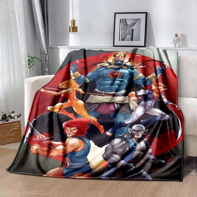 Fashion Cartoon Thundercats Printed Blanket Picnic Blankets Warm Blanket Soft and Comfortable Blanket Home Travel Birthday Gifts