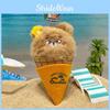Bold Bear Ice Cream Plush Keychain With Soft Material For Collectors And Fans