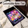 Crystal Velvet Rug Kpop Demon Hunters Print Custom Name Text Floor Mat Home Decor