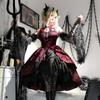Женское милое крутое оригинальное готическое платье в стиле Лолиты, обтягивающее, нерегулярное кружевное платье с рукавами, платья для косплея в стиле субкультуры Y2k