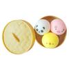 1/2/3/4Pcs Stress Relief Steamed Bun Toy with Steamer Simulation Stuffed Bun Squeeze Sensory Toy Soft TPR