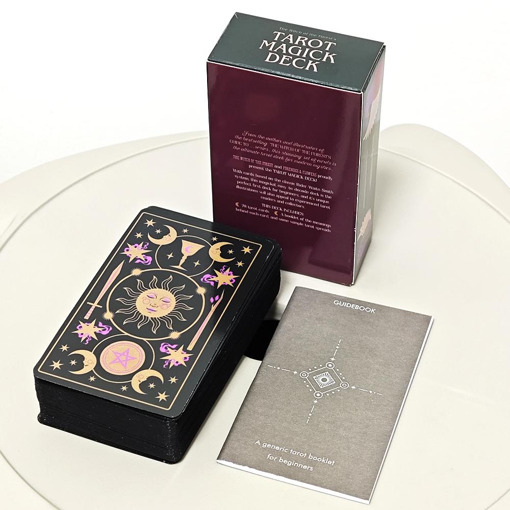 10.3*6cm The Witch of The Forest’s Tarot Magick Deck: 78 Cards with Guidebook for Beginners Gilded Black Edges