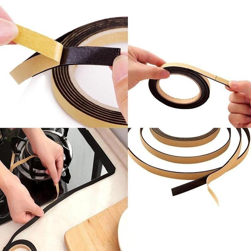 2 шт. самоклеящаяся уплотнительная полоска для кухонной двери, окна, газовой плиты, раковины, края отделки