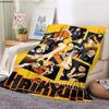 Volleyball Anime Plaid Haikyuu Blankets Coral Fleece Plush Decoration Miya Atsumu Manga Soft Throw Blankets for Bed Travel Quilt