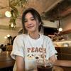 Summer New Round Neck Cotton Short-sleeved T-shirt Women's Cartoon Puppy Print Casual Loose Short-sleeved Top