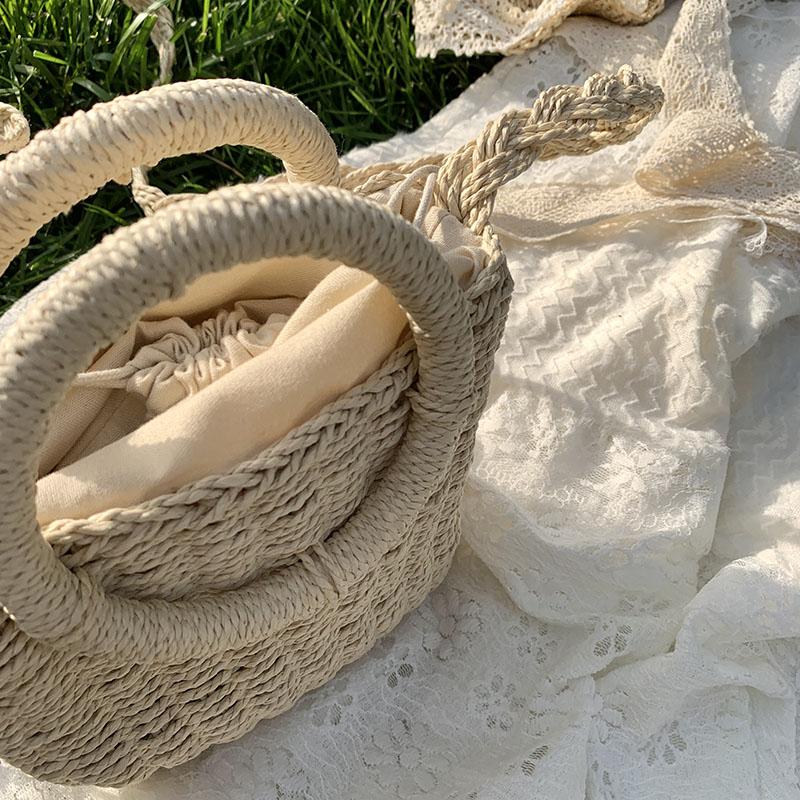 Галстук-бабочка, украшение из бисера, плетеная корзина для овощей ручной работы, сумочка, сумка-ведро, новый стиль для отдыха в сельской местности, побережье