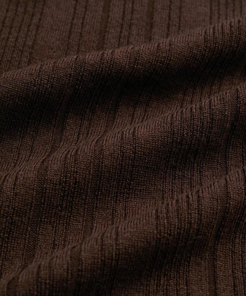 ROPE PICNIC Random Rib Knit Dark Brown Women's Pullover, GDM54180, (20)
