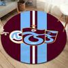 Круглый ковер Trabzonspor, Ковер для гостиной, спальни, дивана, игровой комнаты, Декор, Нескользящий коврик для пола