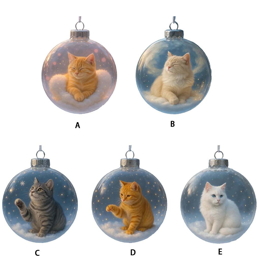 3D Глобус Ручной Работы Украшения Легкий Декор Рождественский Подвес Акрил, Многофункциональный Идеально для Рождественских Елок и Кота