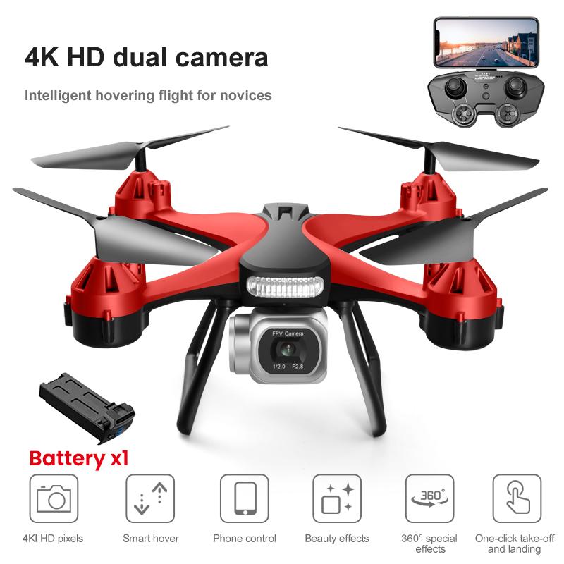 New UAV HD Professional Dual Camera Remote Control Helicopter 4K Dual Camera Drone Aircraft Aerial Photography Quadcopter WIFI